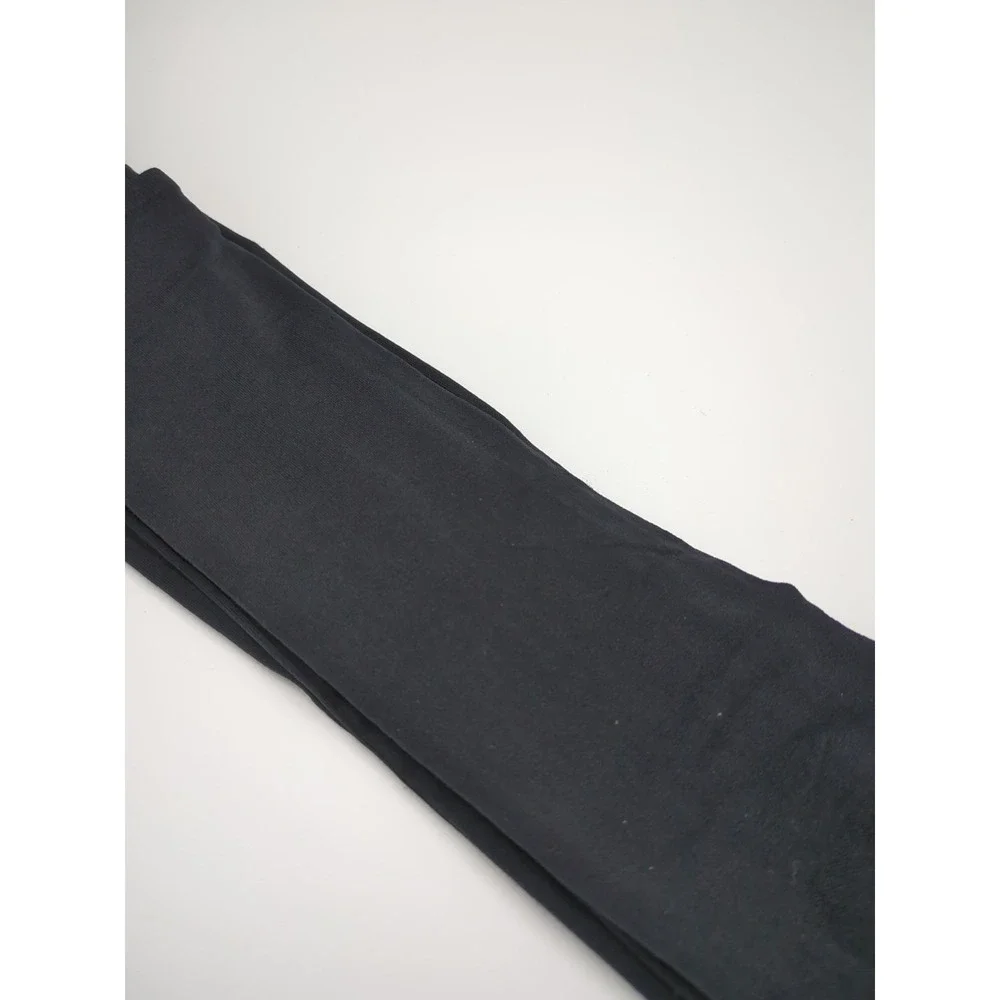 L'eggs 1 Pair Tights Size B Textured Jet Black Ribbed Fashion Opaque Spring Fall